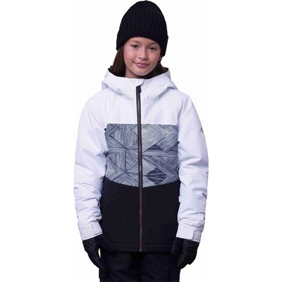 686 bunda Girls Athena Insulated Jacket White Geo