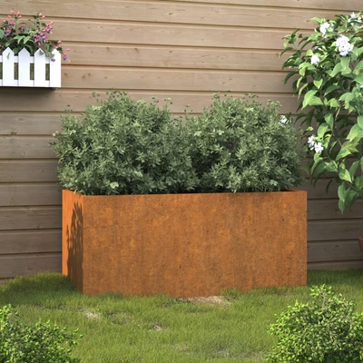 vidaXL Truhlík 62x30x29 cm cortenová ocel