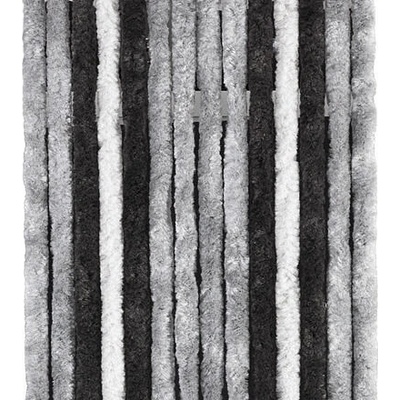 Dekorativní závěs proti hmyzu do dveří karavanu Brunner, 56 × 175 cm barva antracit / světle šedá / stříbrná