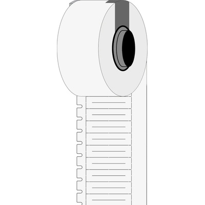 Brady M6-30x4.2-7597-WT / 312097, DuraSleeve Wire Marking Inserts, 30.00 mm x 4.10 mm