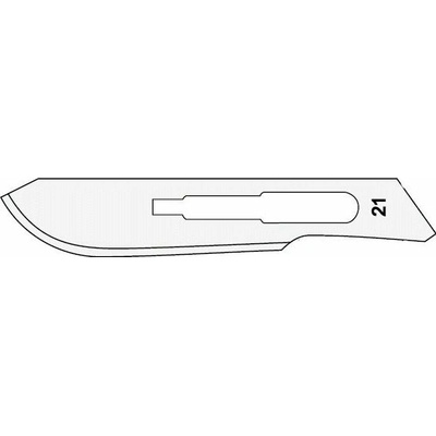 Surgeon Čepieľka skalpelová Carbon Steel 100 ks č. 21