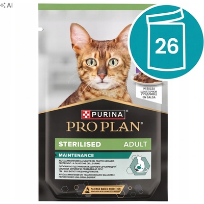 Pro Plan Cat Adult Sterilised kachna ve šťávě 26 x 85 g