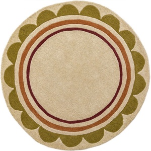 Flair Rugs Ръчно изработен вълнен кръгъл килим в естествен цвят ø 120 cm Lois - Flair Rugs (503119382717)