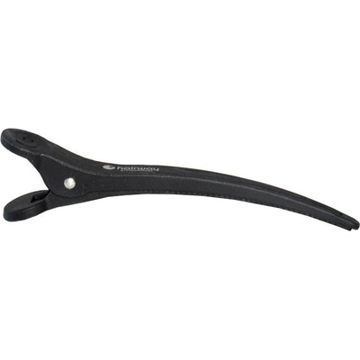 Karbonové klipsy do vlasov Hairway - 11,5 cm, čierne - 6 ks (42034)