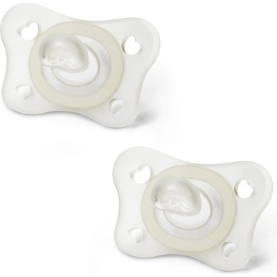 Chicco Силиконова залъгалка Chicco - PhysioForma Mini Soft Lumi, 2-6 m, 2 броя (N0369)