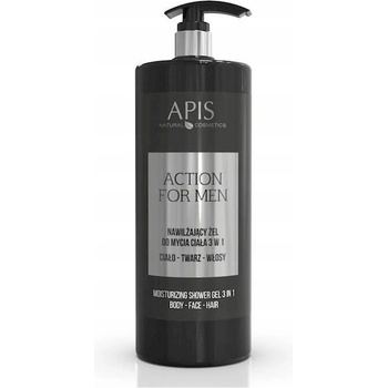 Apis Action For Men Hydratačný telový čistiaci gél 3v1 1000 ml
