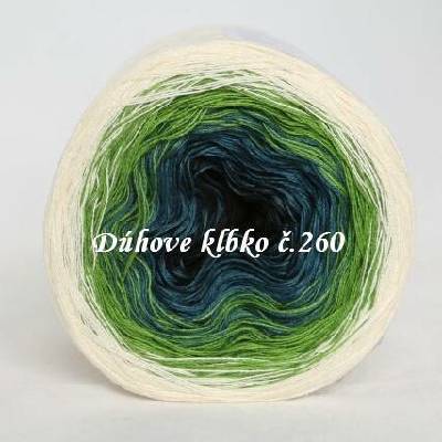 Duhové klubíčko 260, 3nitka 750 m