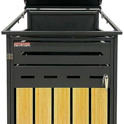 Scorpion elektro s.r.o Přístřešek na popelnici D02GW1 antracit/hnědý – Zboží Dáma