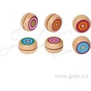 GOKI Dřevěné JOJO barevné kroužky Modrá