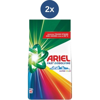 Ariel prací prášek Color 2 x 2,2 kg 40 PD