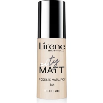 Lirene City Matt zmatňujúci fluidný make-up s vyhladzujúcim efektom 16 h with Vitamin C&E 208 Toffee 30 ml
