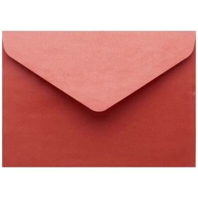 Metalická (perleťová) obálka červená 62x94mm