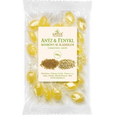 Grešík Anýz & Fenykl bonbóny se sladidlem 100 g