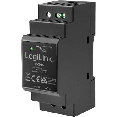 LogiLink PS0016 sieťový zdroj na montážnu lištu (DIN lištu), 24 V, 1.5 A, 36 W