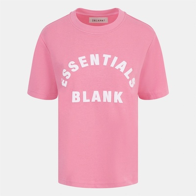 Blank Essentials Дамска тениска Blank Essentials Blank Arched Print Puff T-Shirt Ladies - Pop Pink