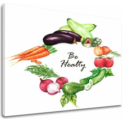 Papilora Obraz na stenu s textom Be healthy - 60x90 cm