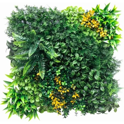 Umělý květinový panel Vegetatie varen yellow 50x50cm