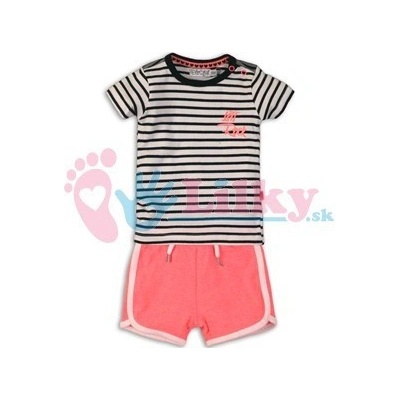 DIRKJE Set 2-dielny C-SO JOYFUL LETS ROCK 92 White/Black-Pink