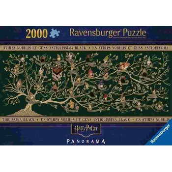 Ravensburger - Puzzle Harry Potter Black Family Tree panorama - 2 000 piese