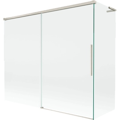 Mexen Rox L преграда за вана 2-крилна плъзгаща се 180 + 90 x 150 см, прозрачна, четка никел - 8C9L-180-090-97-00 (8C9L-180-090-97-00)
