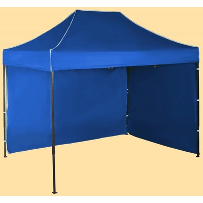 Expodom Párty stan 2x3m - oceľový, Modrá, 2 bočné plachty