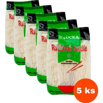 Lucka Rýžové těstoviny vlasové nudle 5 x 240 g