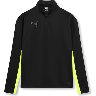 PUMA Мъжко горнище с цип Puma Finesse Performance Quarter Zip Drill Top Mens - Black/Yellow