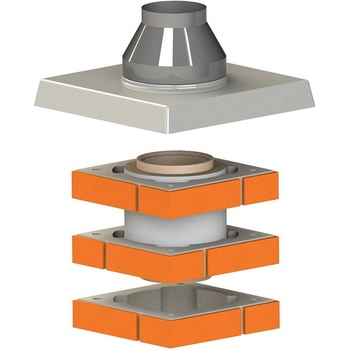 Almeva komínový cihlový komínový set 1P 140 mm 1,5 m