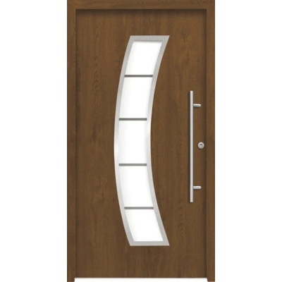 Splendoor Hliníkovo-oceľové vchodové dvere bezpečnostné Hermes RC2 100 x 210 cm P zlatý dub