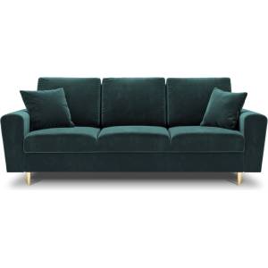 Cosmopolitan Design Кадифен разтегателен диван с място за съхранение в петролен цвят 235 cm Kyoto - Cosmopolitan Design (COS_3SF_2_A1_KYOTO7)
