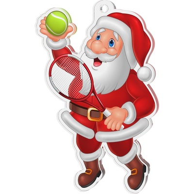 Bauer Decor Akrylátová vánoční ozdoba Santa Claus single tenis