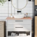 vidaXL Плот за баня 100x60x2, 5 см масивно дърво бук (355991)