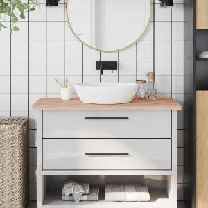 vidaXL Плот за баня 100x60x2, 5 см масивно дърво бук (355991)
