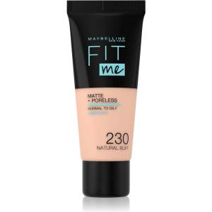Maybelline new york Fit Me! Matte+Poreless матиращ фон дьо тен за нормална към мазна кожа цвят 230 Natural Buff 30ml