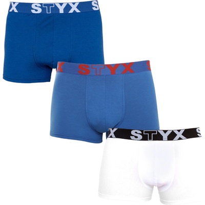 Styx Комплект от три мъжки боксерки Styx в синьо и бяло Styx | Sin | МЪЖЕ | 3XL