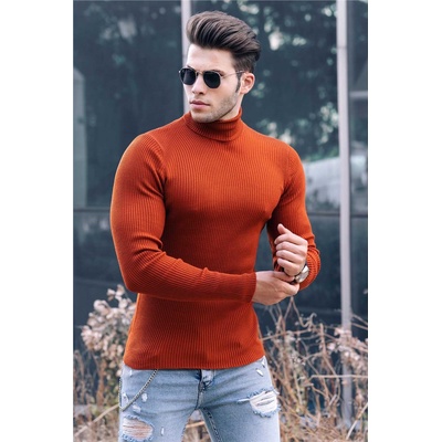 Madmext Мъжка блуза с поло яка 9414 - Керемидено червено 289861 (289861_Червен)