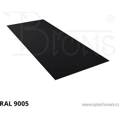 Brons Rovinný plech 800 x 2000 mm černá