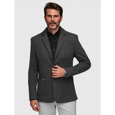 Grafitové športové slim fit sako V1 M165
