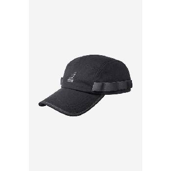 Kangol Памучна шапка с козирка Kangol Wax Utility 5 Panel в черно с апликация (K5329)