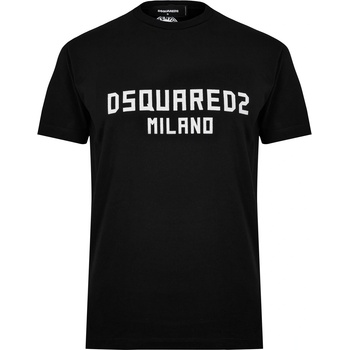 Dsquared2 Тениска DSQUARED2 Dsquared2 Milano Cool Fit Logo Print T-Shirt - Black White