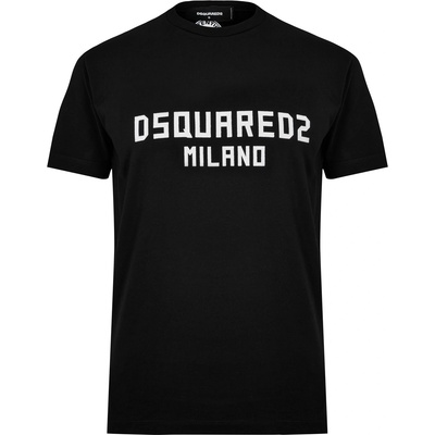 Dsquared2 Тениска DSQUARED2 Dsquared2 Milano Cool Fit Logo Print T-Shirt - Black White