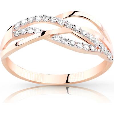 Cutie Jewellery gold Designově dámský prsten Z8036 ze zlata se zirkony Růžová