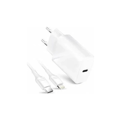 Forcell GSM Forcell Ładowarka Sieciowa ze złączem USB typ C i kablem lightning - 3A 20W z funkcją ładowania PD i QC 4.0