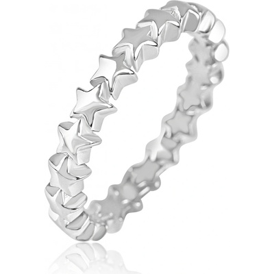 Meucci Stříbrný prsten se spojenými hvězdičkami SR175