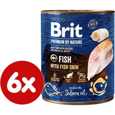 Brit Premium by Nature Fish with Fish Skin 6 x 800 g