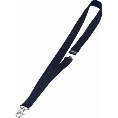 Snúrka na krk DURABLE Závesný remienok 20 mm so skobou čierny 10 ks