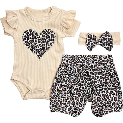 Baby 3-dielny letný set pre bábätká Leopard