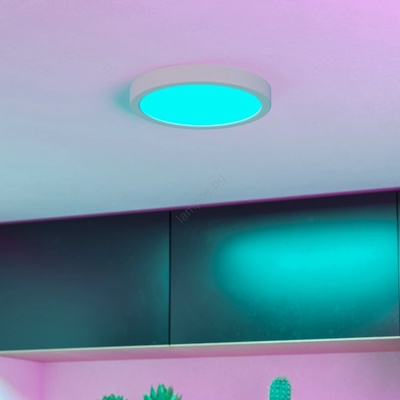 EGLO 901376 - LED RGBW димируемо таванно осветително тяло за баня FUEVA-Z LED/11, 2W/230V 21, 1cm IP44 бяло (EG901376)