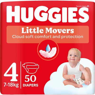 Huggies Little Movers Pants 7-18kg Maxi 4 50ks