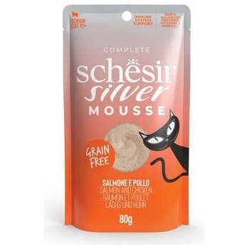 Schesir Cat Senior Lifestage Mousse losos / kura 80 g
